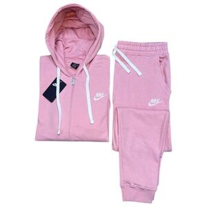 Nike Women's Pink and White Joggers